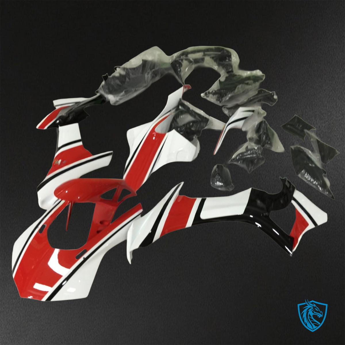 Yamaha YZF R1 (2015–2020) Red & White - Replacement Motorcycle Fairings Kit