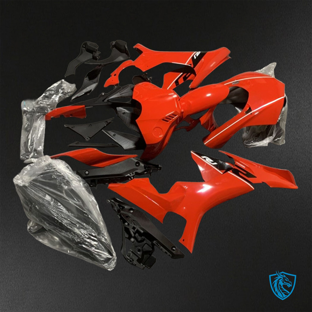 Yamaha YZF R1 (2015–2020) Glossy Red & Black ABS Bodywork - Fairings Kit