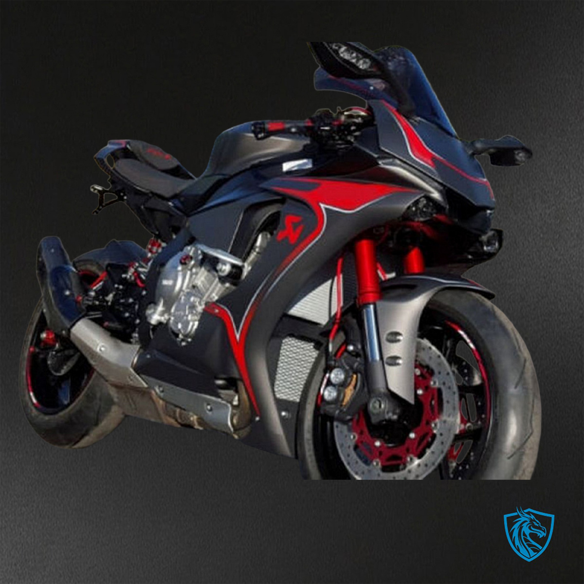 Yamaha YZF R1 (2015-2020) Black, Red & Grey Fairings Kit - Aftermarket ABS Bodywork