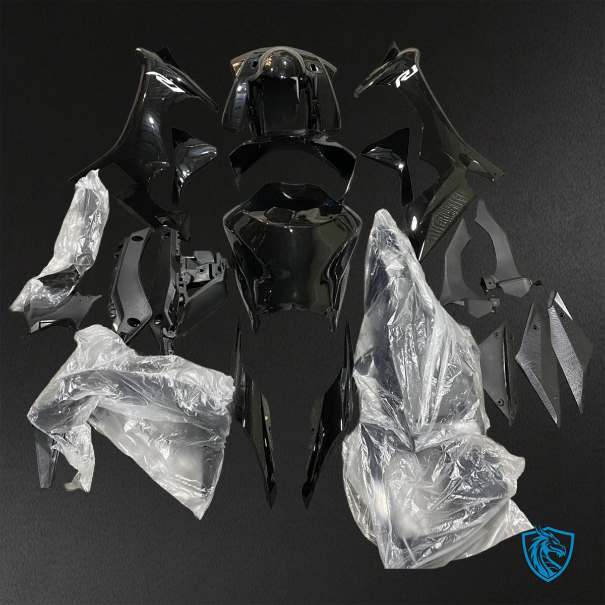Yamaha YZF R1 (2015-2020) Black - Replacement Motorcycle Fairings Kit