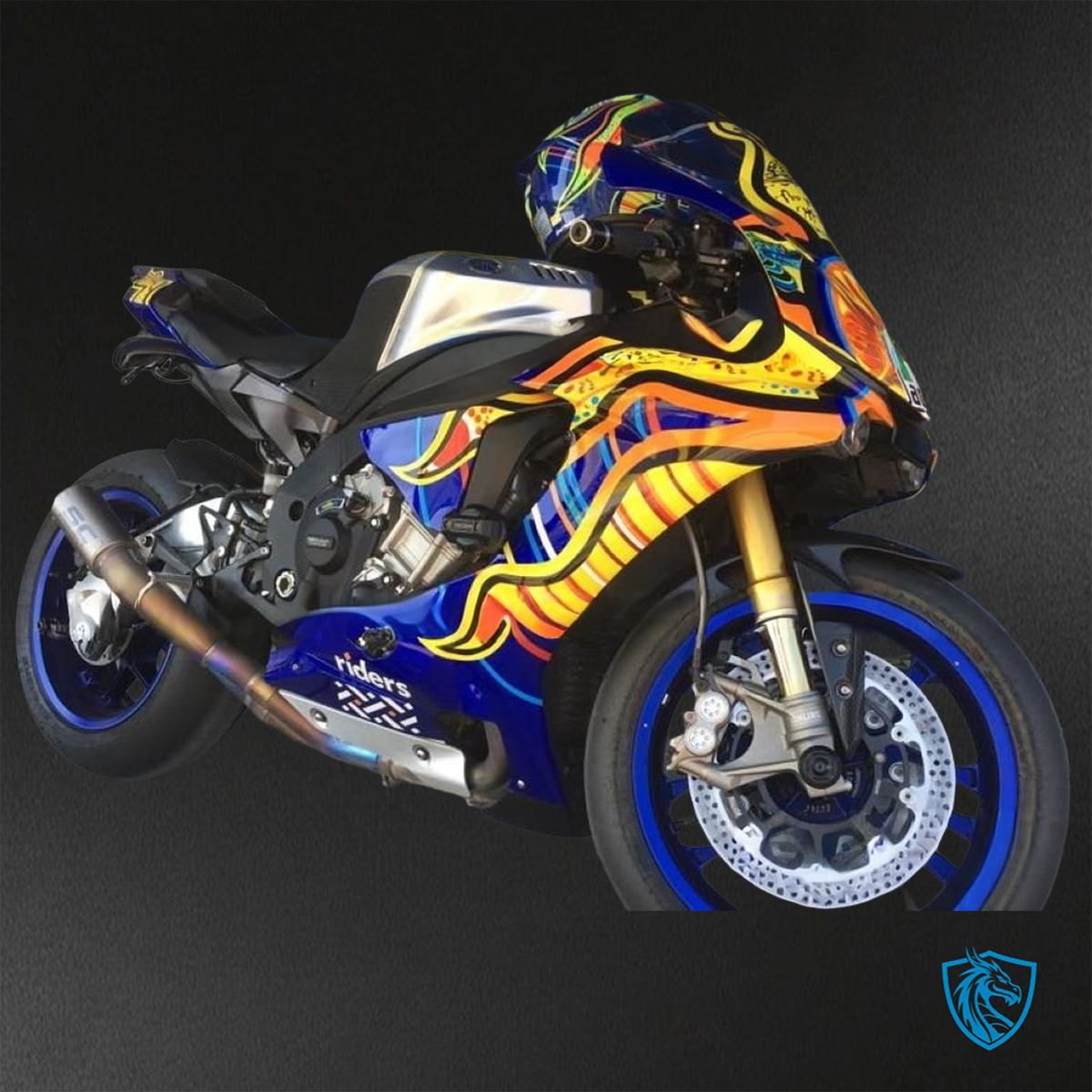 Yamaha YZF R1 (2015-2020) Blue, Yellow & Orange ABS Bodywork - Fairings Kit