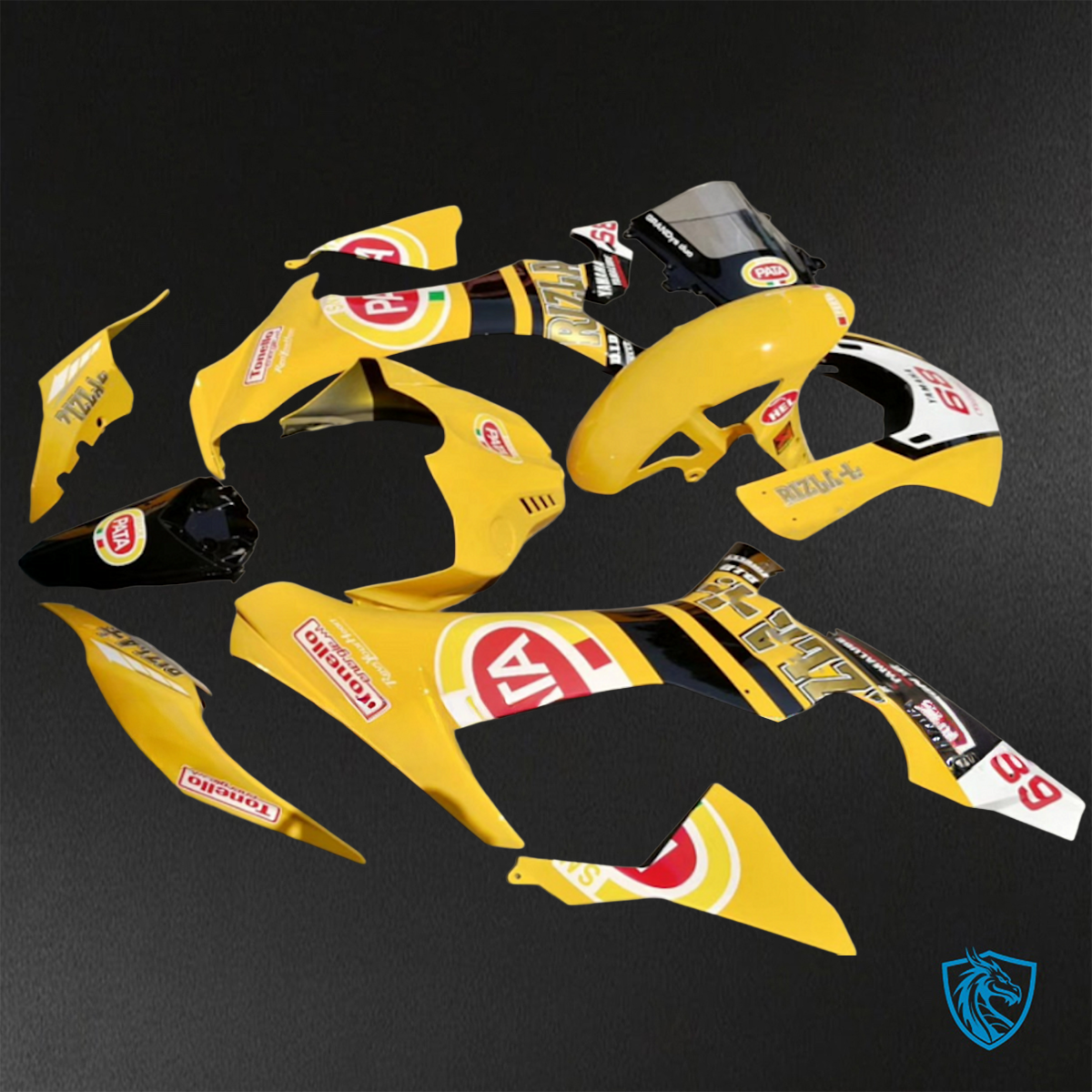 Yamaha YZF R1 (2015-2020) Gloss Yellow & White - Replacement Motorcycle Fairings Kit