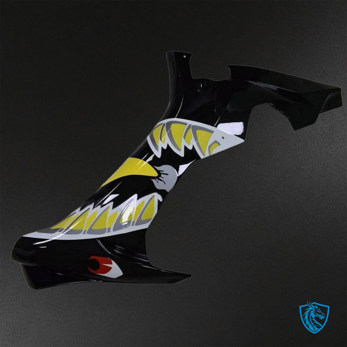 Yamaha YZF R1 (2015-2020) Gloss Black, White & Yellow Shark Fairings Kit - Aftermarket ABS Bodywork