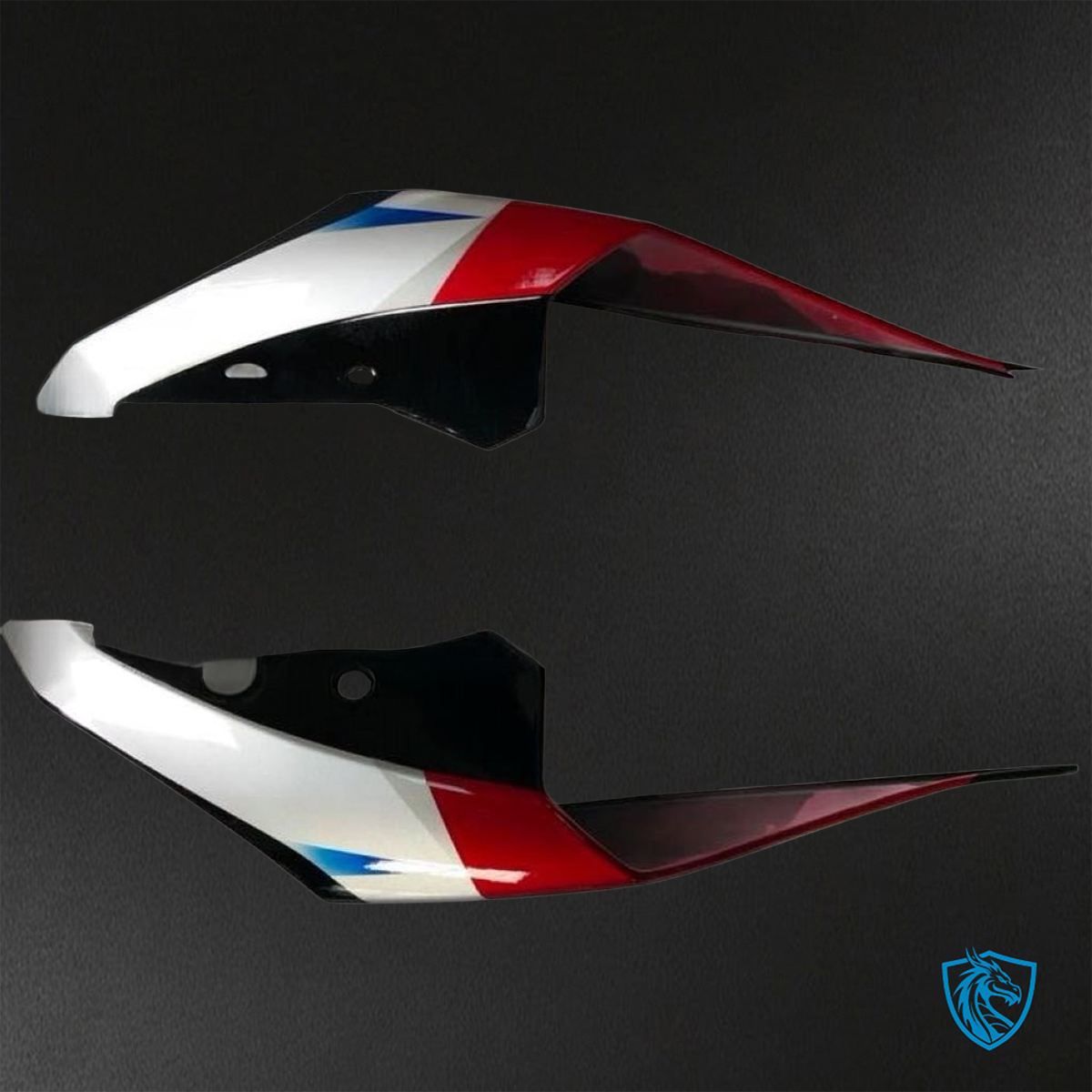 Yamaha YZF R1 (2015–2020) White, Red, Black & Blue Logos - Replacement Motorcycle Fairings Kit