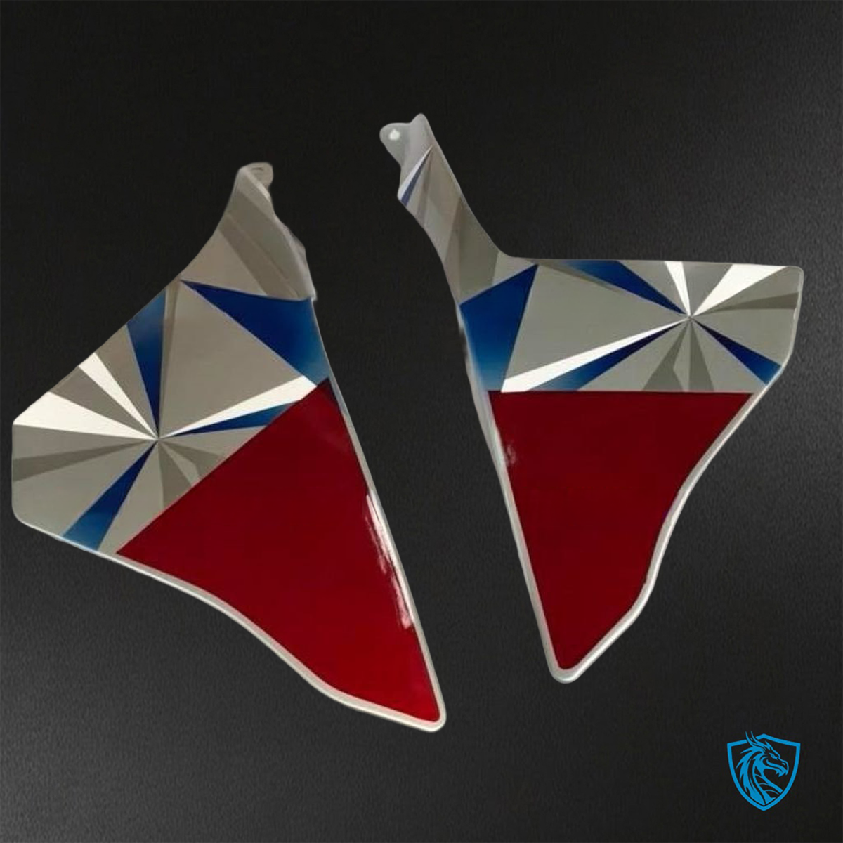 Yamaha YZF R1 (2015–2020) White, Red, Black & Blue Logos - Replacement Motorcycle Fairings Kit