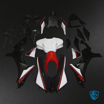 Yamaha YZF R1 (2015–2020) Glossy Black, White & Red - Replacement Motorcycle Fairings Kit