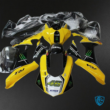 Yamaha YZF R1 (2015-2020) Gloss Yellow & Black - Custom ABS Fairing Kit