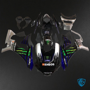 Yamaha YZF R1 (2015-2020) Black, Blue & Silver Fairings Kit - Aftermarket ABS Bodywork