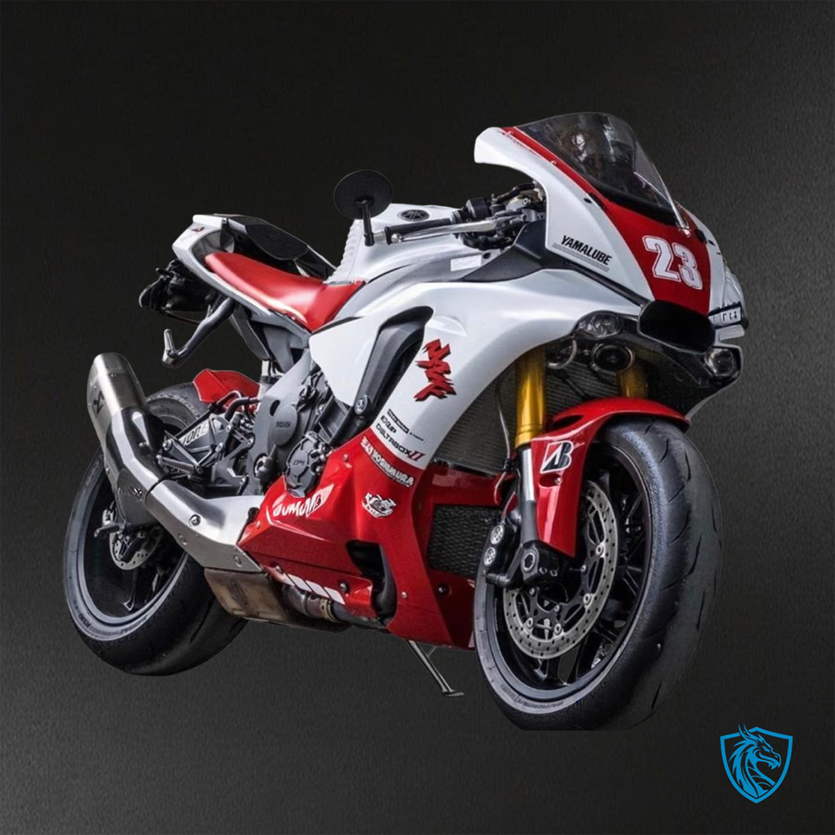 Yamaha YZF R1 (2015–2020) Red, White & Black Monster - Custom ABS Fairing Kit