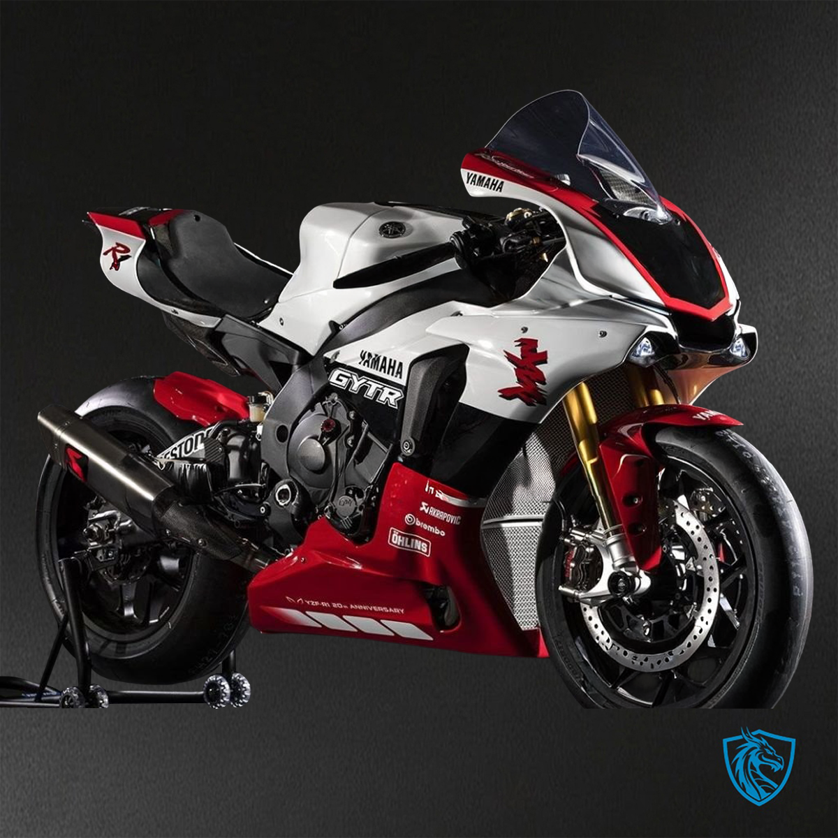 Yamaha YZF R1 (2015–2020) Red, White & Black Monster - Custom ABS Fairing Kit