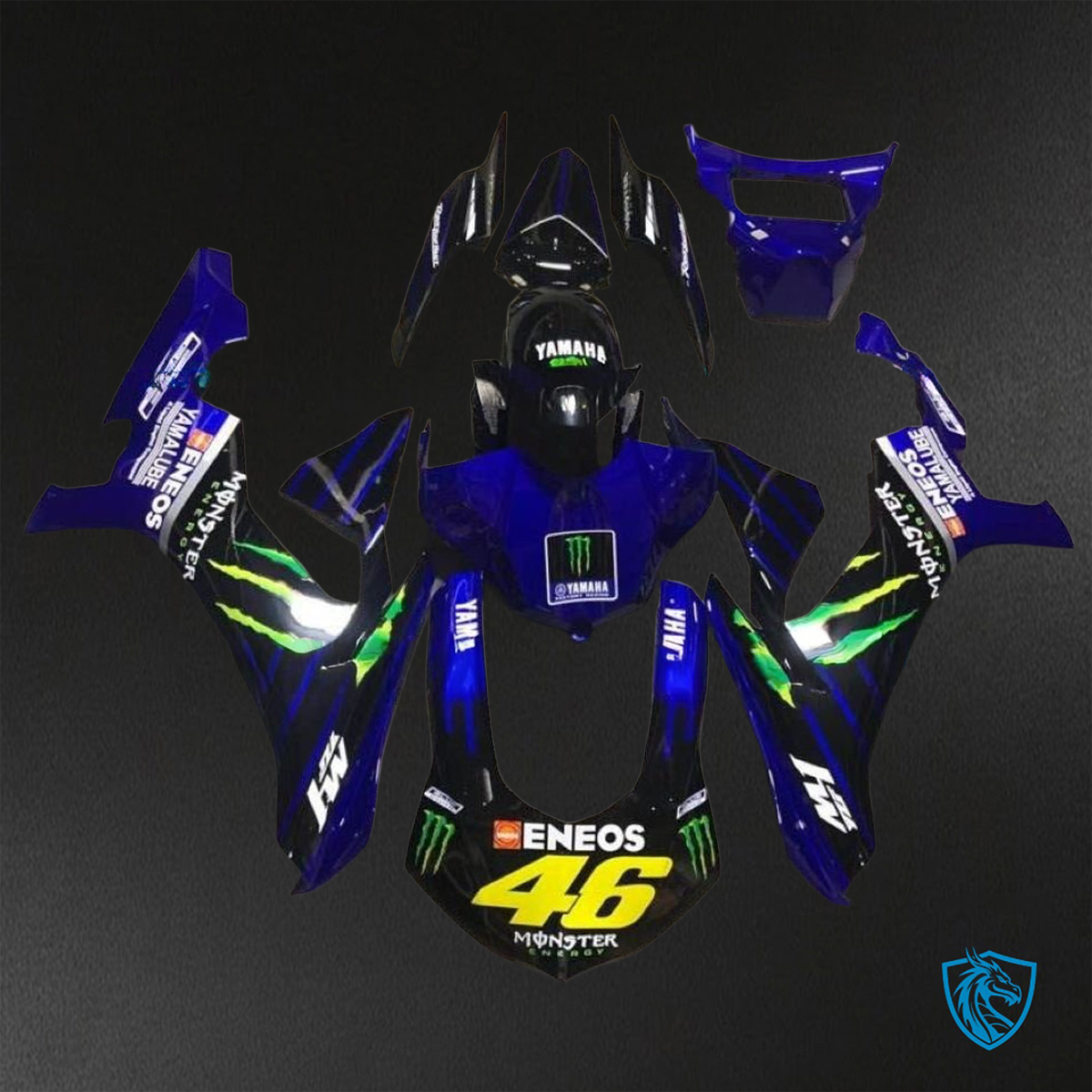 Yamaha YZF R1 (2015-2020) Blue & Black Motor - Custom ABS Fairing Kit