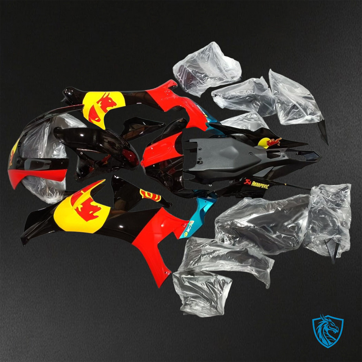 Yamaha YZF R1 (2015–2020) Glossy Red, Black & Yellow Fairings Kit - Aftermarket ABS Bodywork