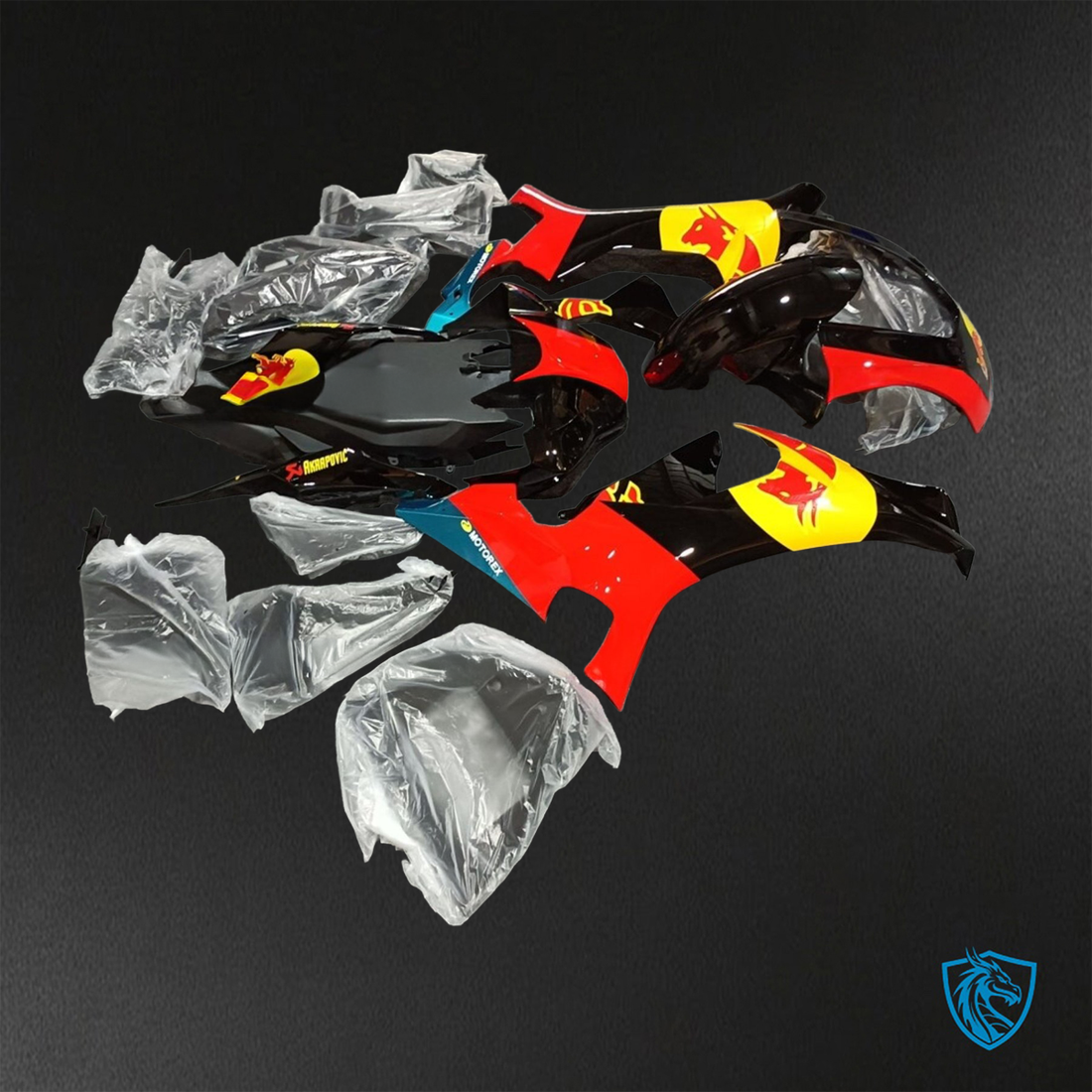 Yamaha YZF R1 (2015–2020) Glossy Red, Black & Yellow Fairings Kit - Aftermarket ABS Bodywork