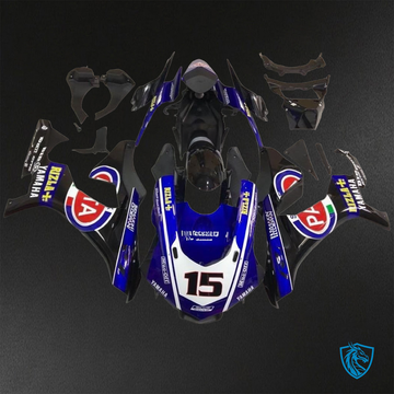 Yamaha YZF R1 (2015-2020) Gloss Blue, White & Black Rizla ABS Bodywork - Fairings Kit