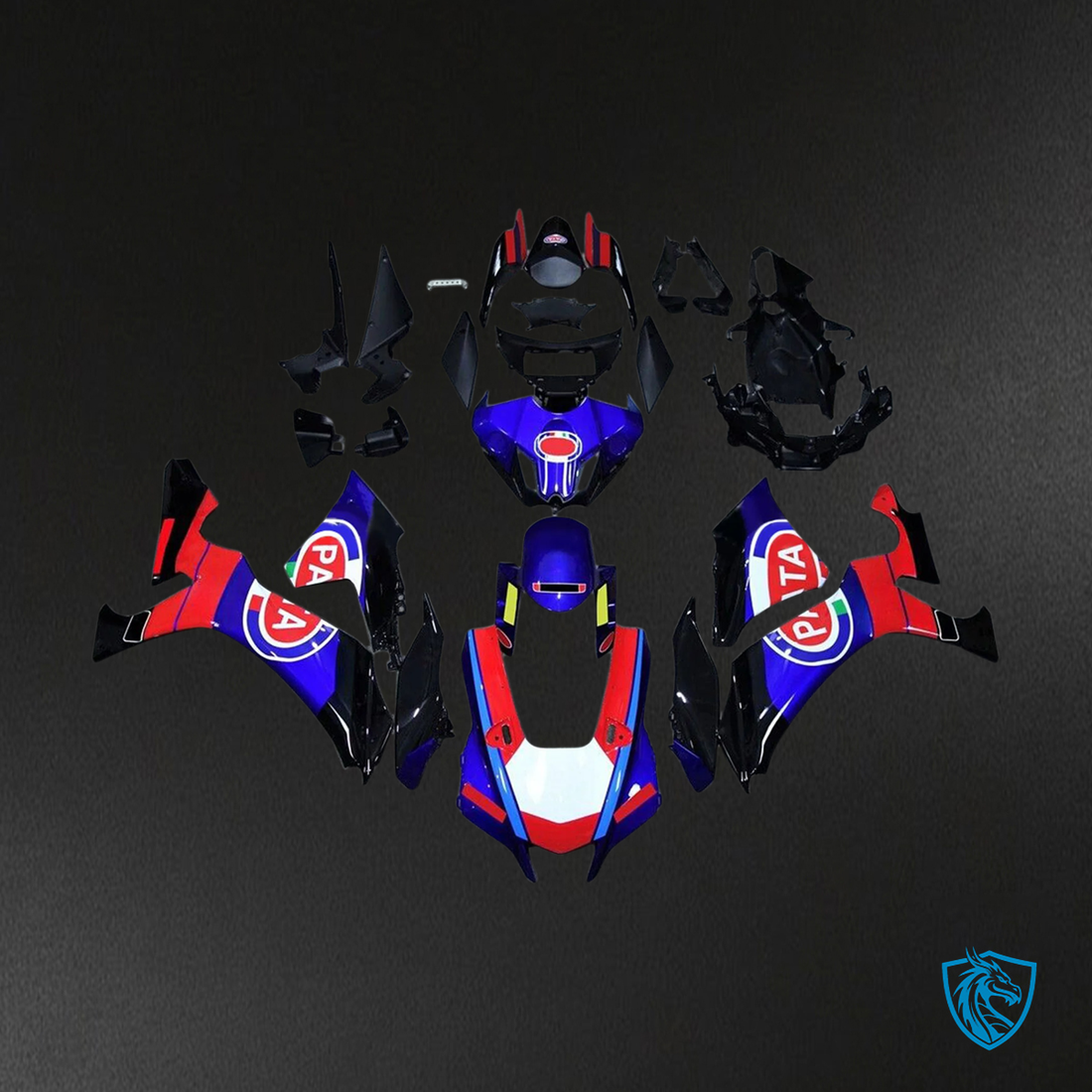 Yamaha YZF R1 (2020-2025) Black, Blue & Red - Custom ABS Fairing Set