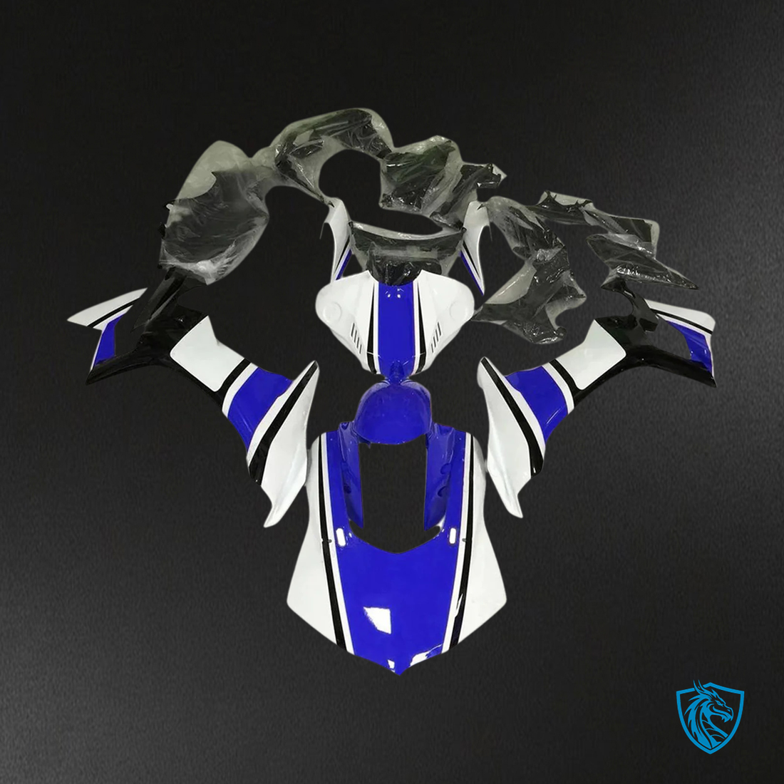 Yamaha YZF R1 (2020-2025) Black, Blue & White - Aftermarket ABS Fairing Kit