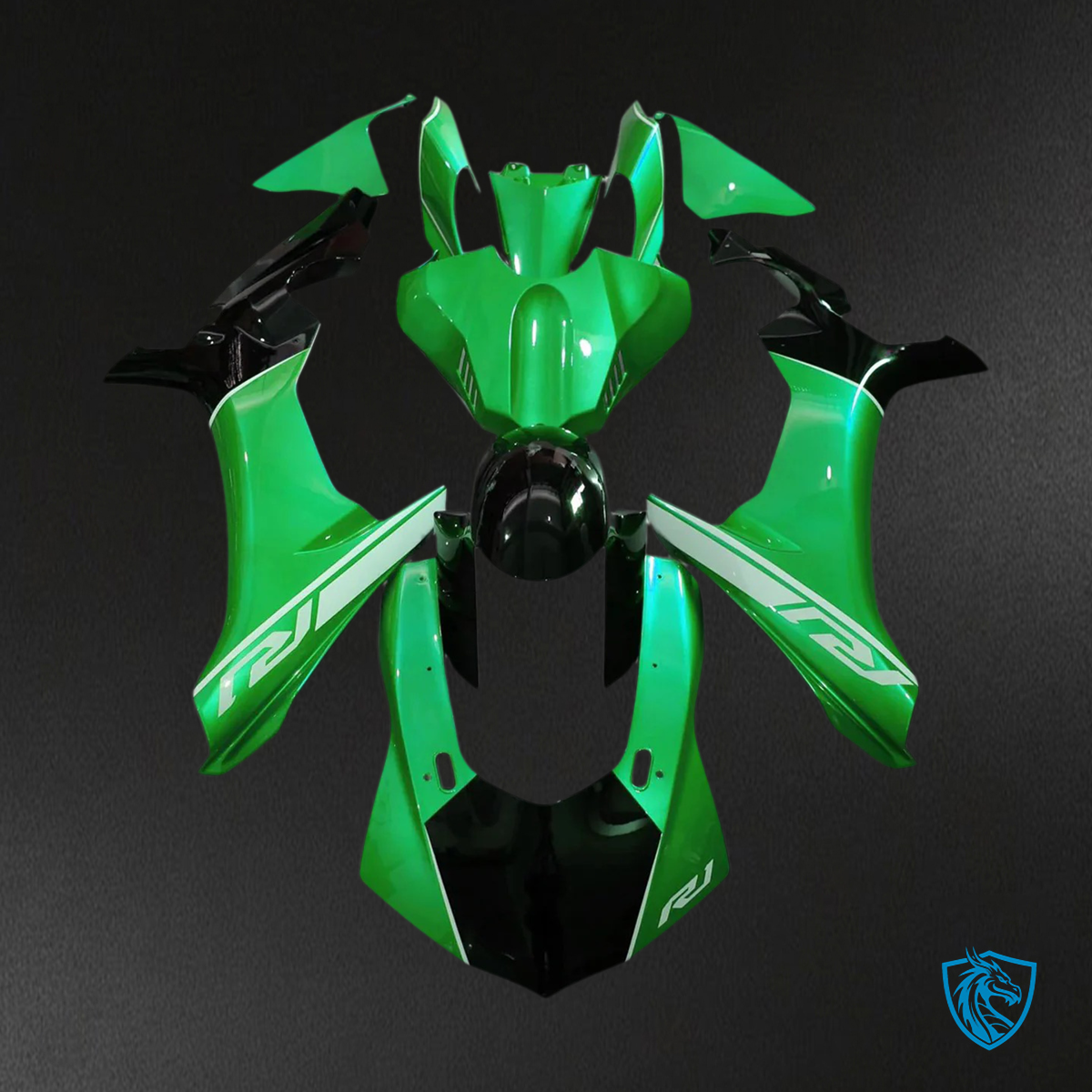 Yamaha YZF R1 (2020-2025) Black & Green - Aftermarket ABS Fairing Kit
