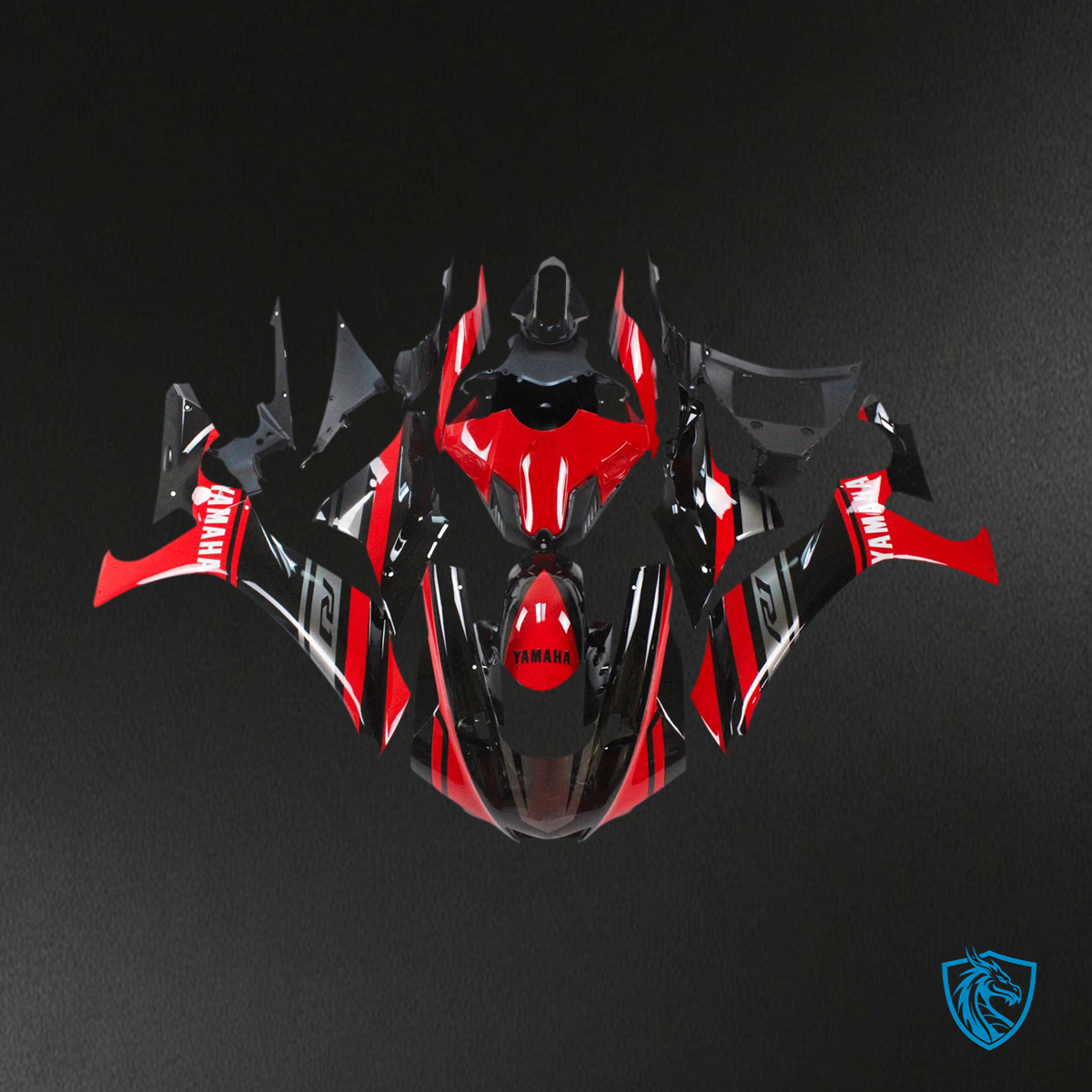 Yamaha YZF R1 (2020-2025) Black & Red - MERGEment Motorcycle Fairing Kit