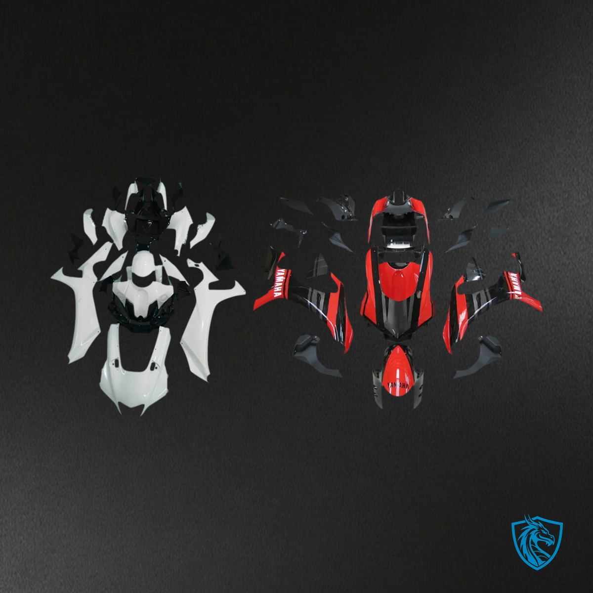 Yamaha YZF R1 (2020-2025) Black & Red - MERGEment Motorcycle Fairing Kit