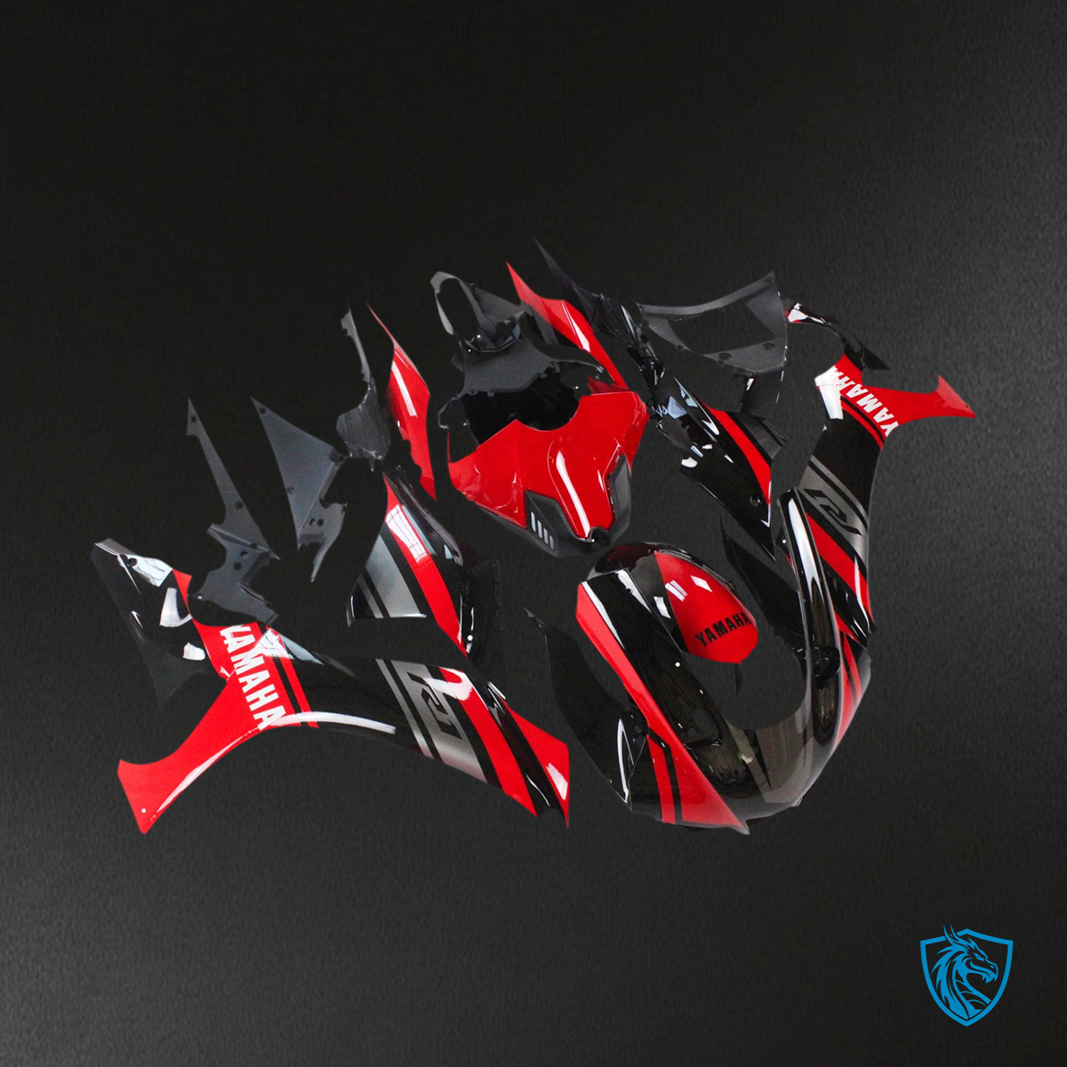 Yamaha YZF R1 (2020-2025) Black & Red - MERGEment Motorcycle Fairing Kit