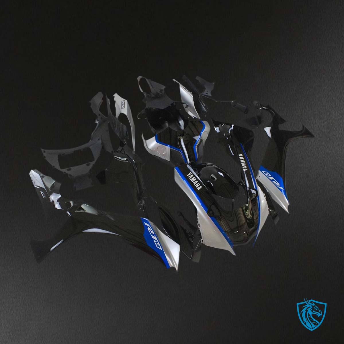 Yamaha YZF R1 (2020-2025) Black & Silver Fairing Kit | ABS Bodywork