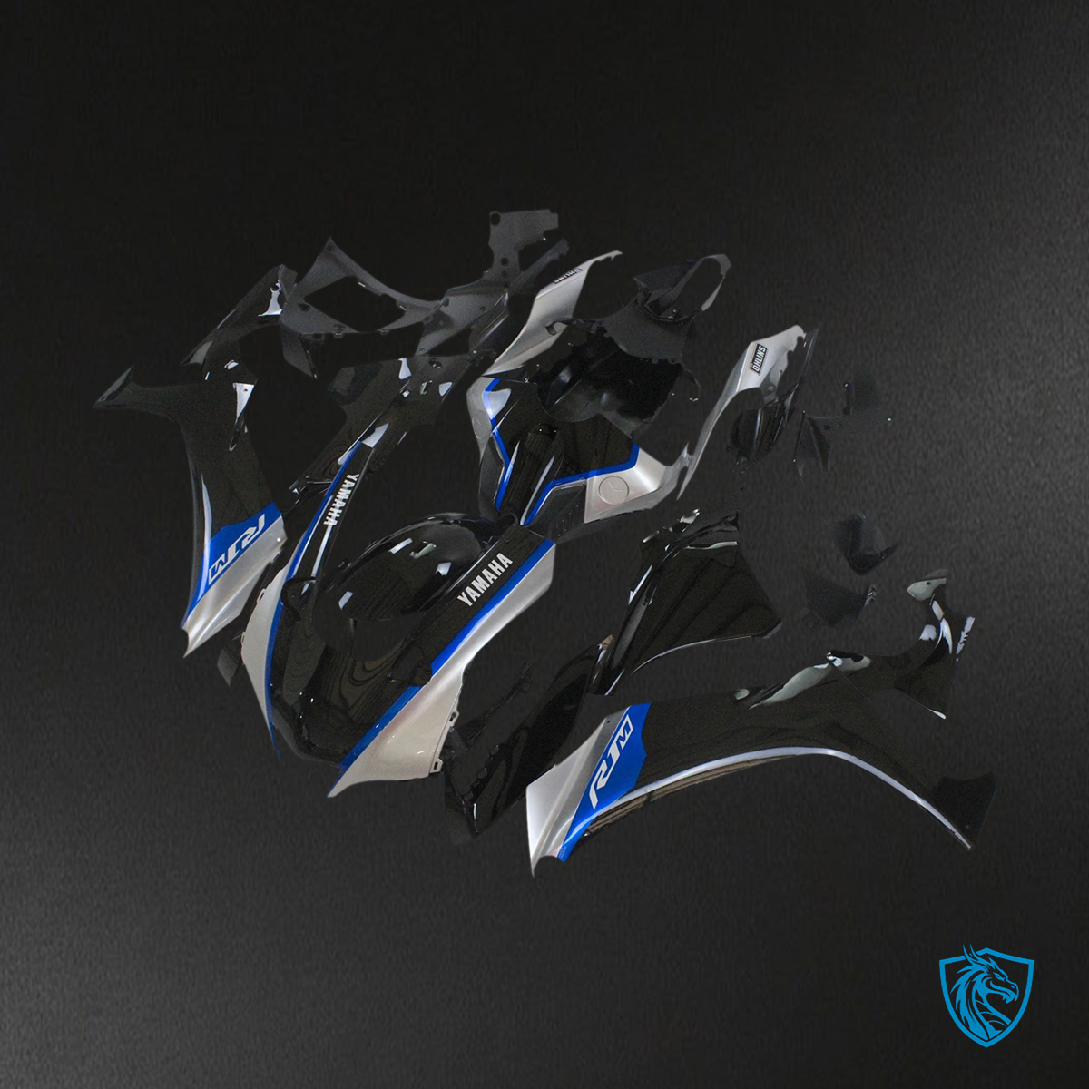 Yamaha YZF R1 (2020-2025) Black & Silver Fairing Kit | ABS Bodywork