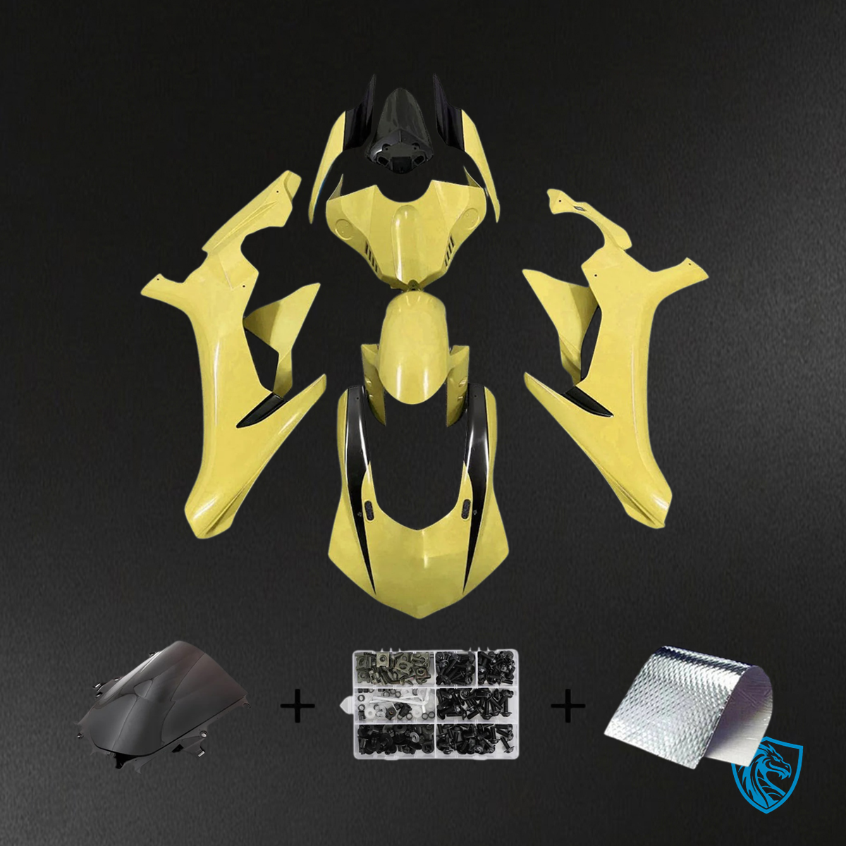 Yamaha YZF R1 (2020-2025) Black & Warm Beige - Custom ABS Fairing Set