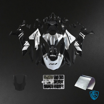 Yamaha YZF R1 (2020-2025) Black & White - MERGEment Motorcycle Fairing Kit