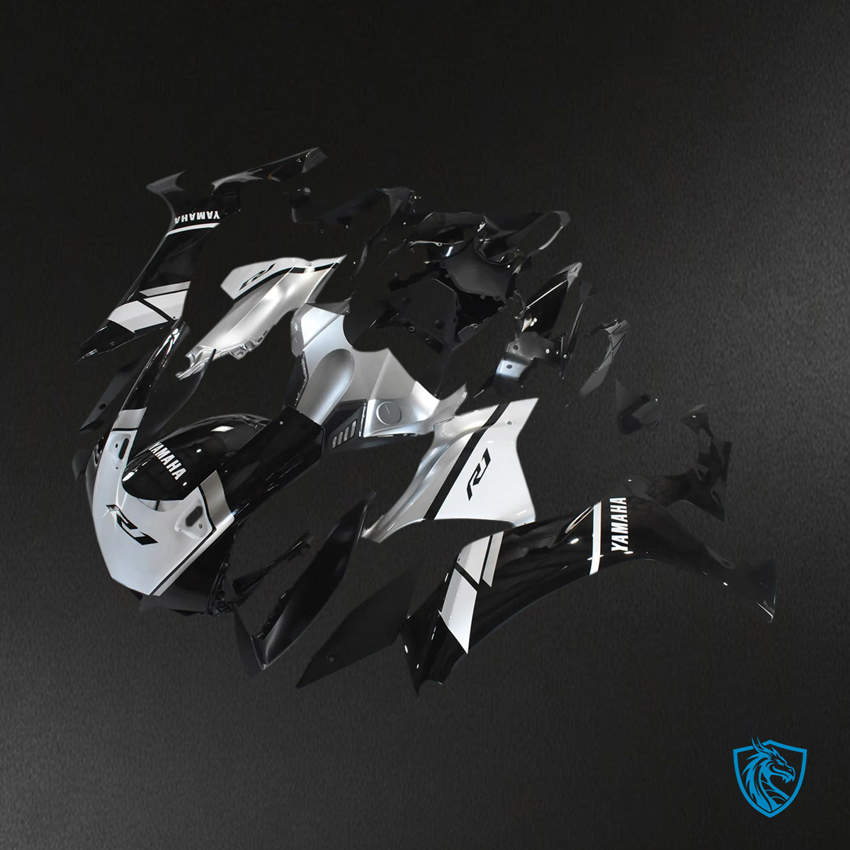 Yamaha YZF R1 (2020-2025) Black & White - MERGEment Motorcycle Fairing Kit