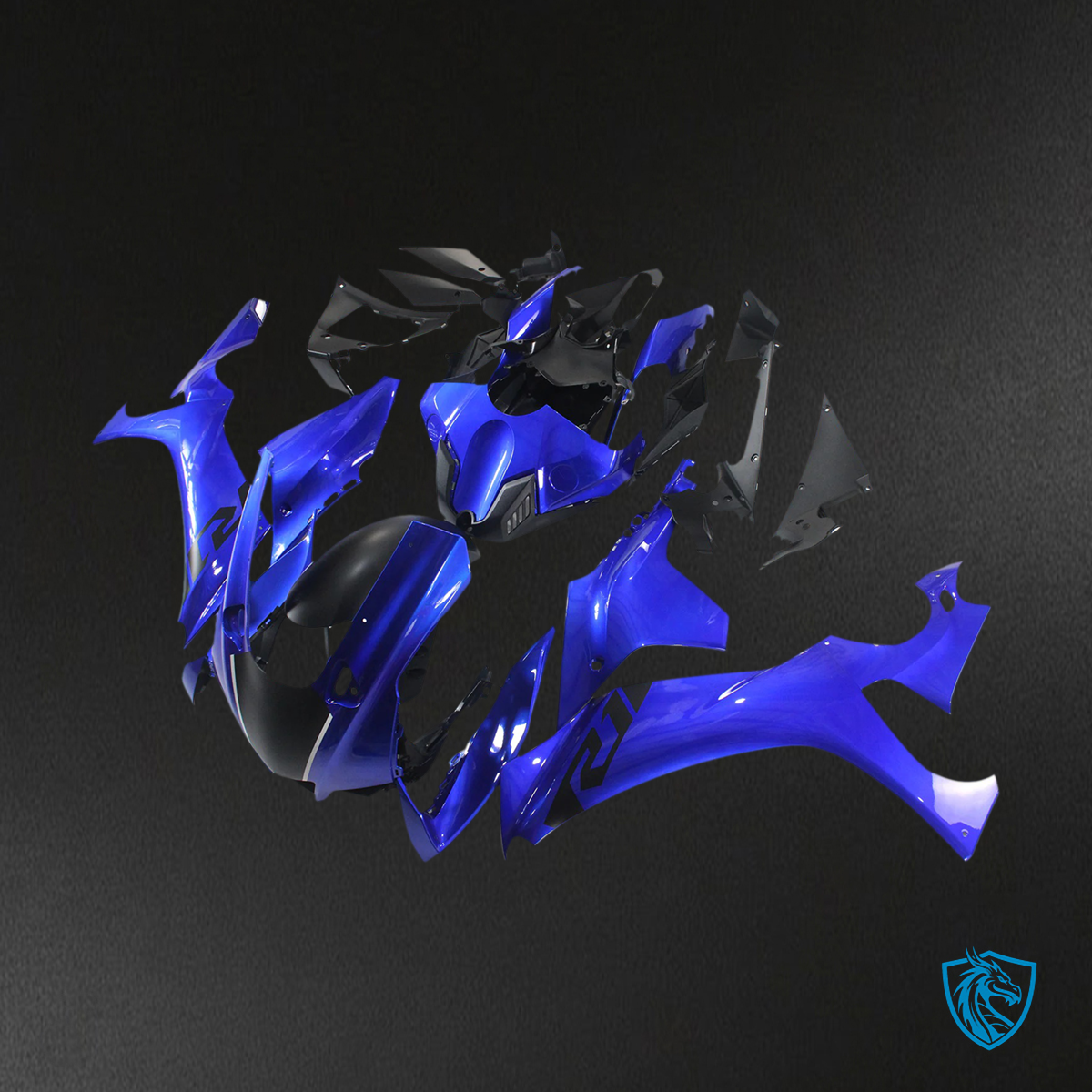 Yamaha YZF R1 (2020-2025) Blue With Black - MERGEment Motorcycle Fairing Kit