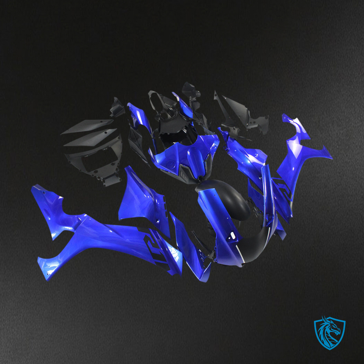 Yamaha YZF R1 (2020-2025) Blue With Black - MERGEment Motorcycle Fairing Kit