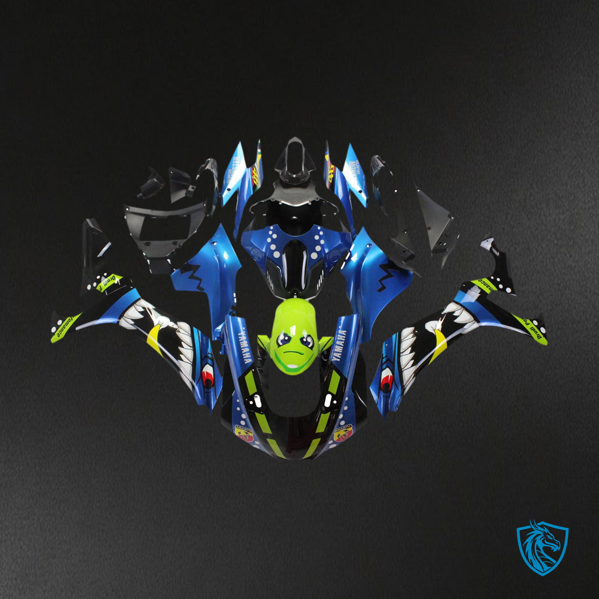 Yamaha YZF R1 (2020-2025) Blue & Green Monster - MERGEment Motorcycle Fairing Kit