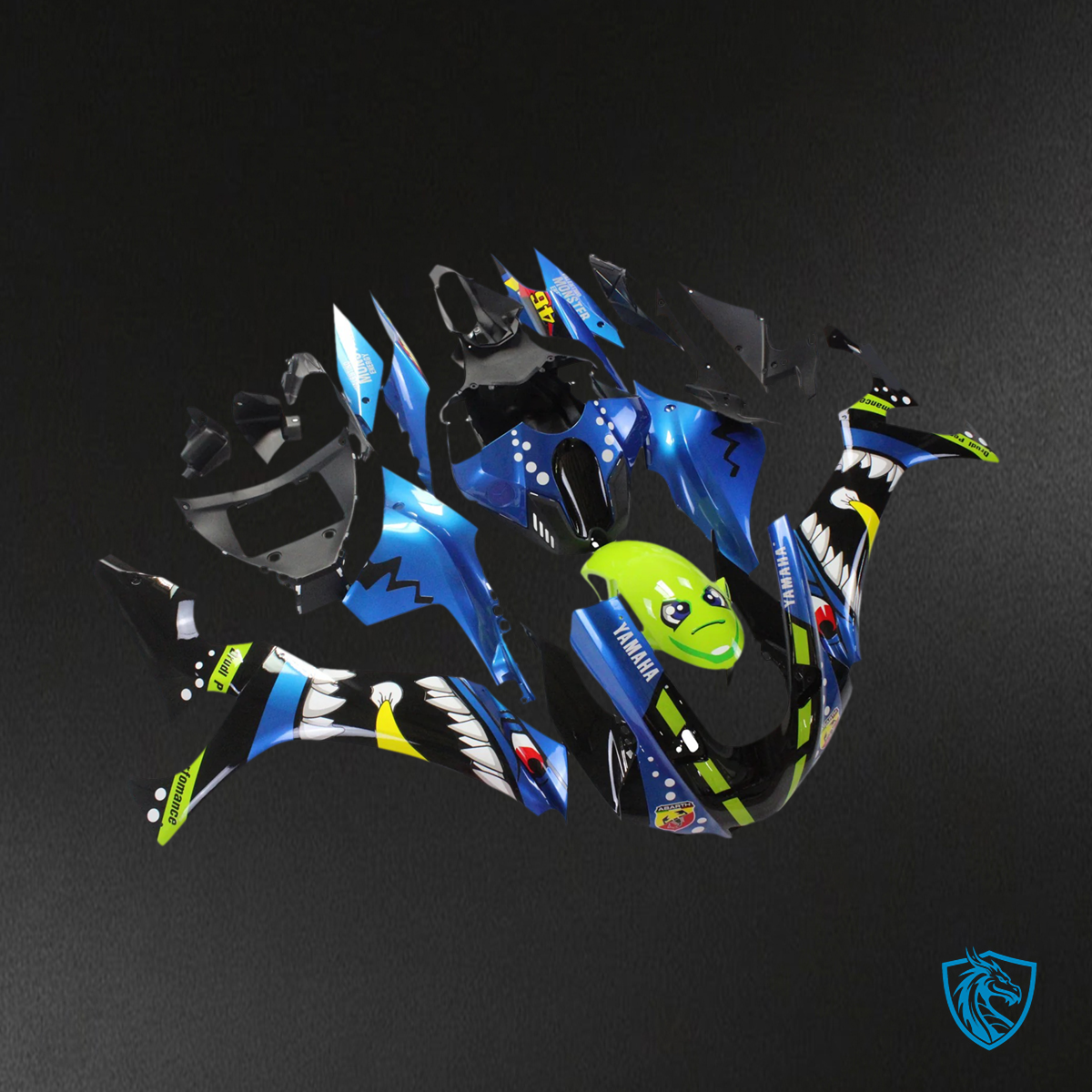 Yamaha YZF R1 (2020-2025) Blue & Green Monster - MERGEment Motorcycle Fairing Kit