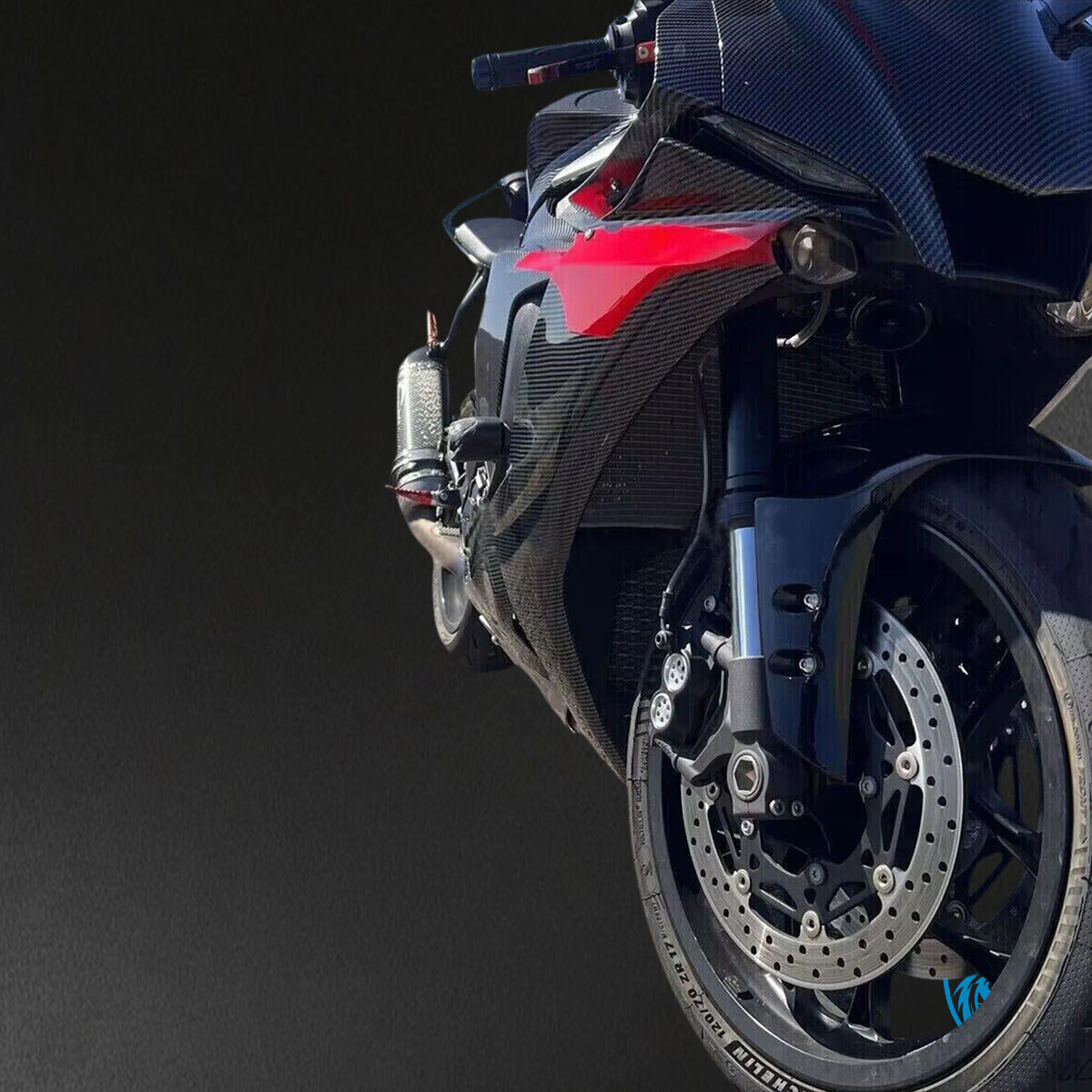 Yamaha YZF R1 (2020-2025) Carbon Fiber Black & Red - Aftermarket Fairing Kit