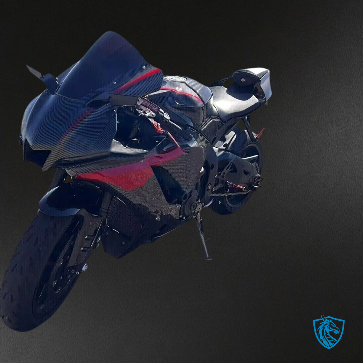 Yamaha YZF R1 (2020-2025) Carbon Fiber Black & Red - Aftermarket Fairing Kit