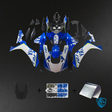 Yamaha YZF R1 (2020-2025) White & Blue Logo Fairing Kit | ABS Bodywork