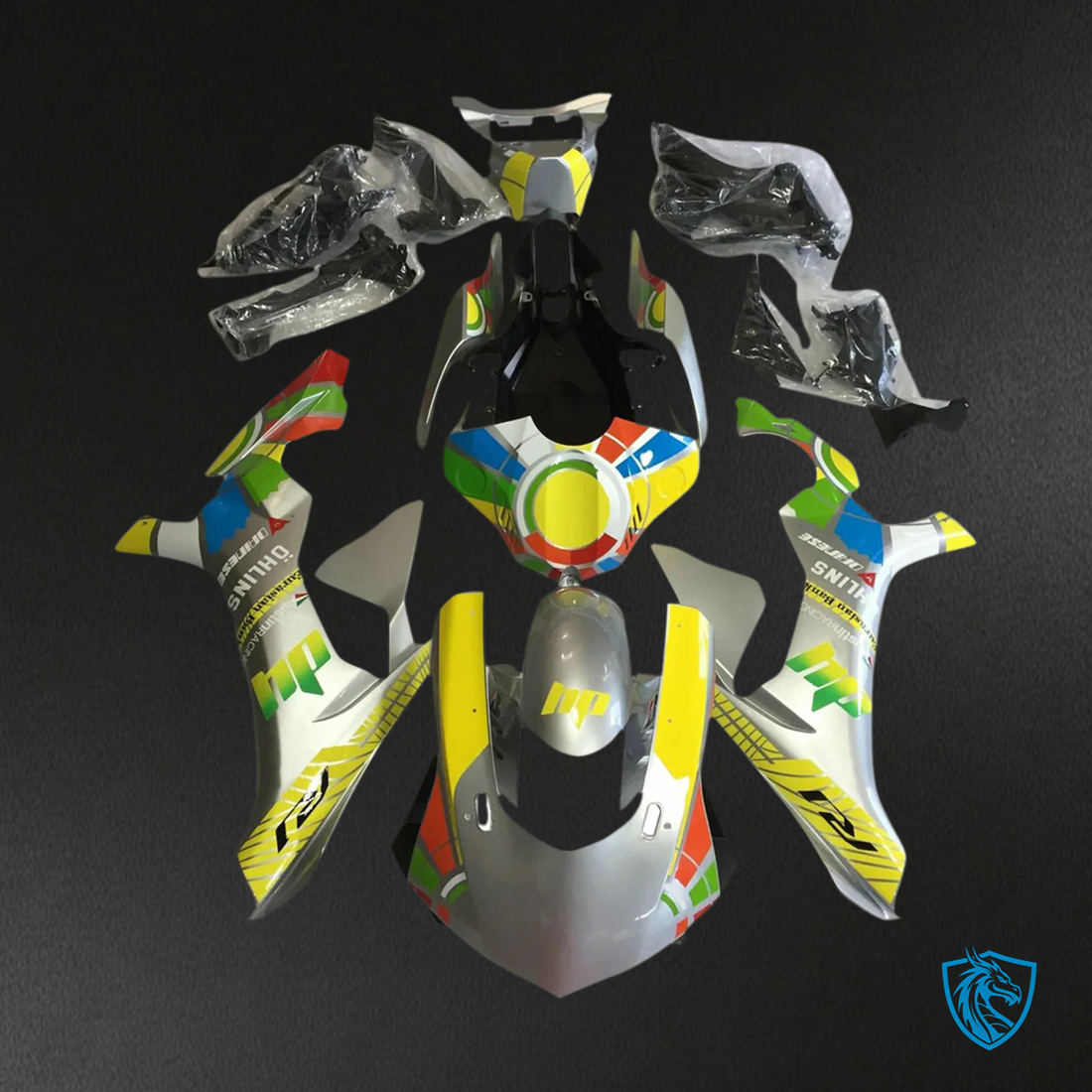Yamaha YZF R1 (2020-2025) White, Silver & Yellow - Aftermarket Fairing Kit