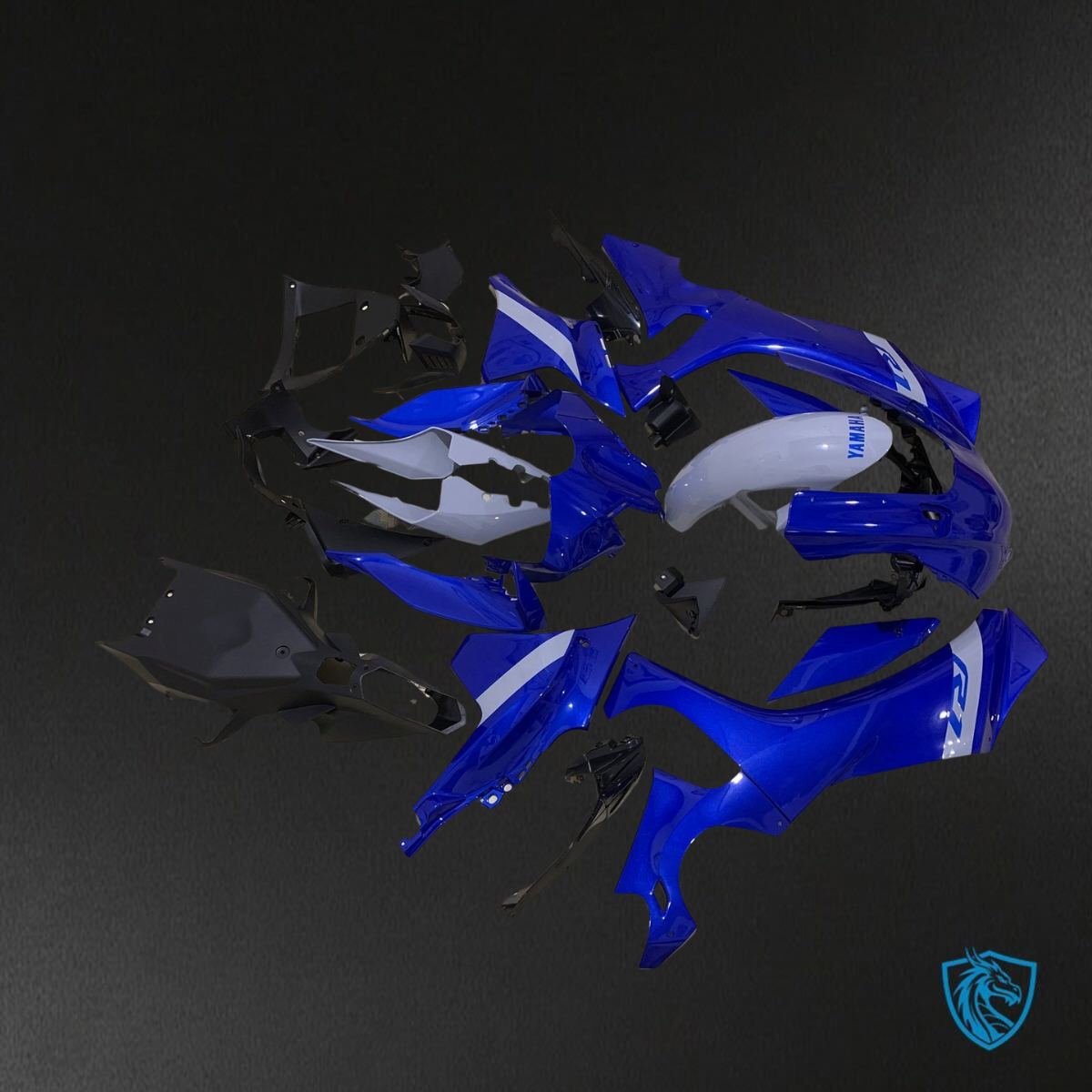 Yamaha YZF R1 (2021-2022) Gloss Blue & White - Replacement Motorcycle Fairings Kit
