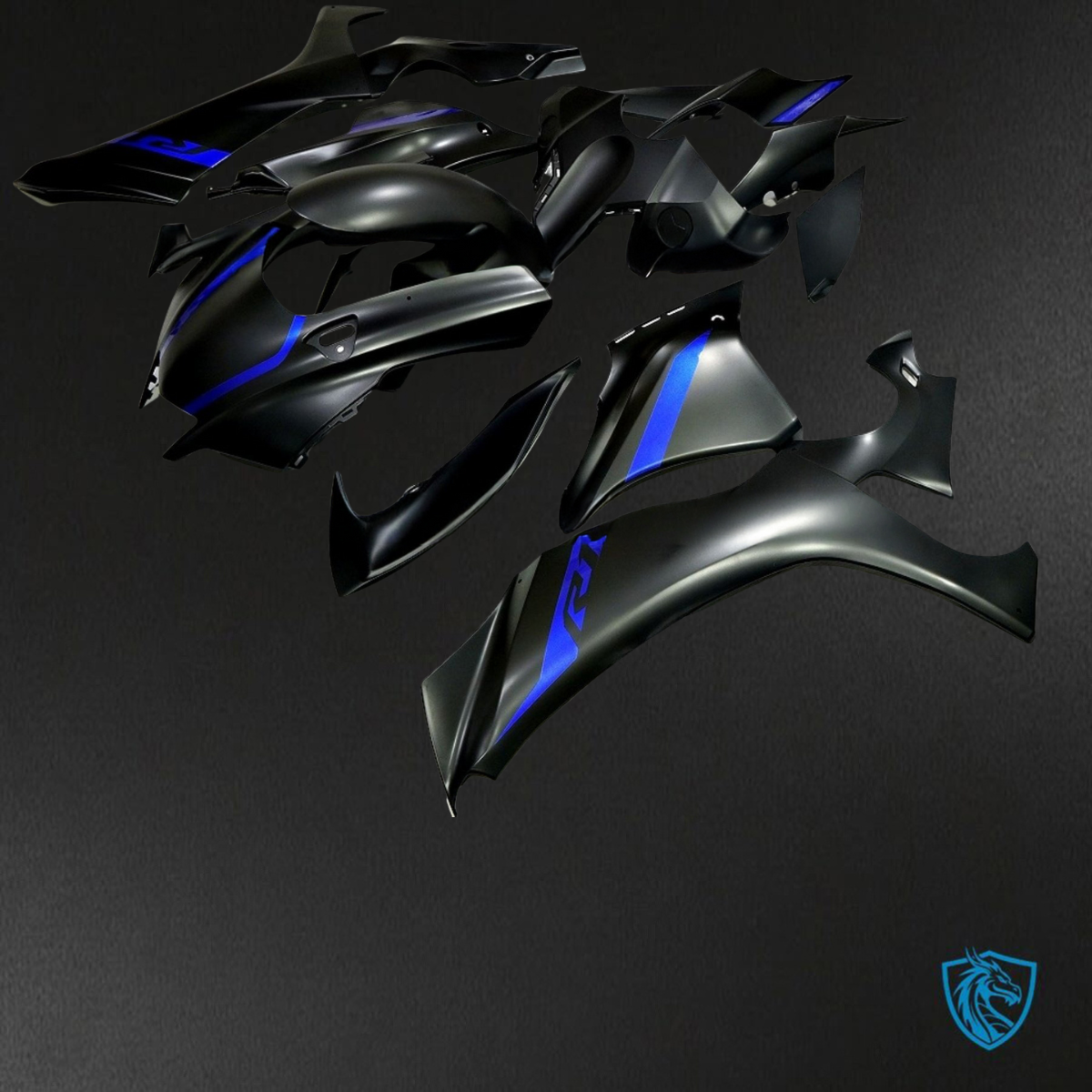 Yamaha YZF R1 (2021-2022) Matte Blue & Black - Replacement Motorcycle Fairings Kit