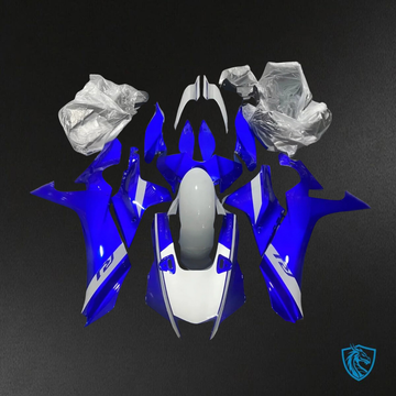 Yamaha YZF R1 (2021-2022) Gloss White & Blue Fairings Kit - Aftermarket ABS Bodywork