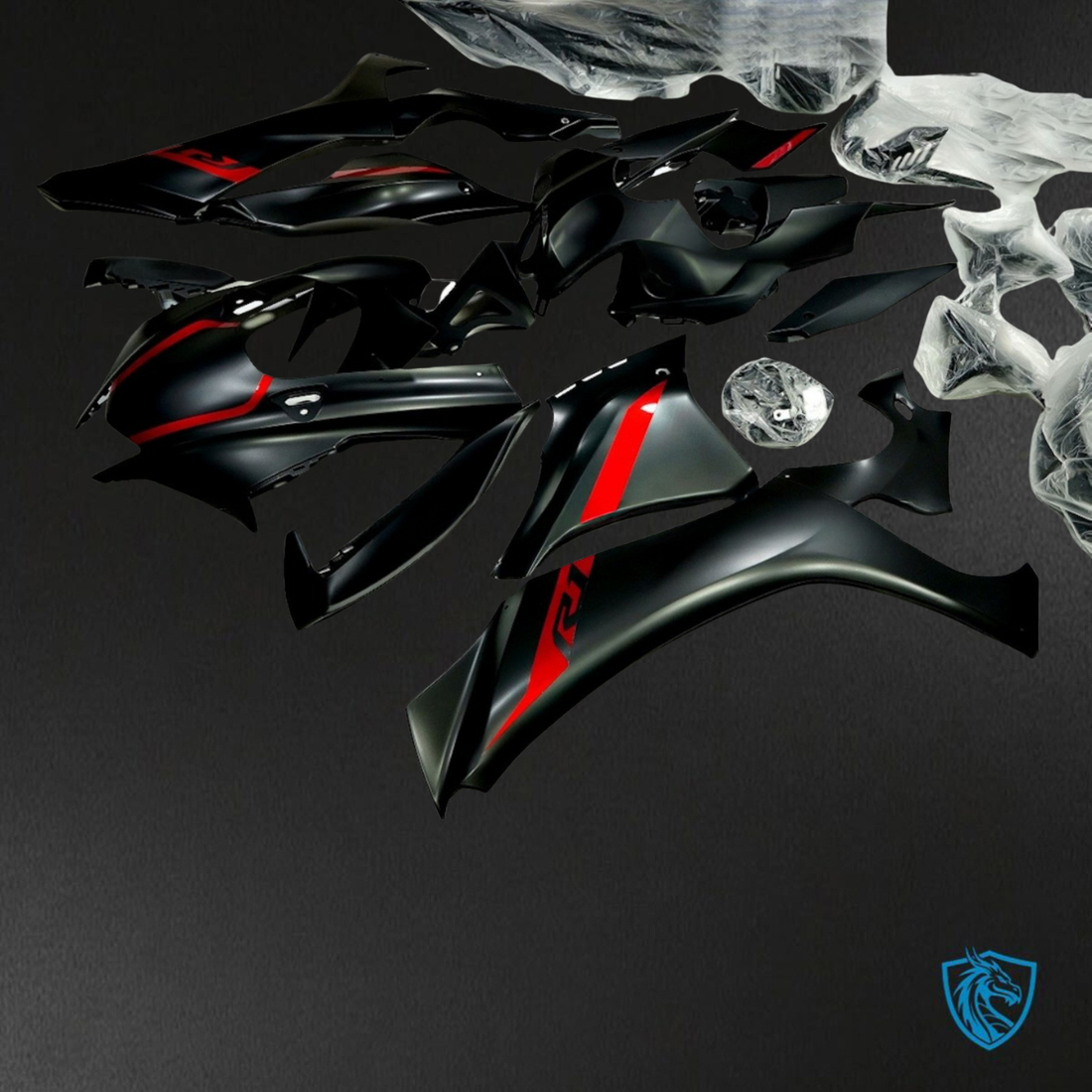 Yamaha YZF R1 (2021-2022) Gloss Red & Black ABS Bodywork - Fairings Kit