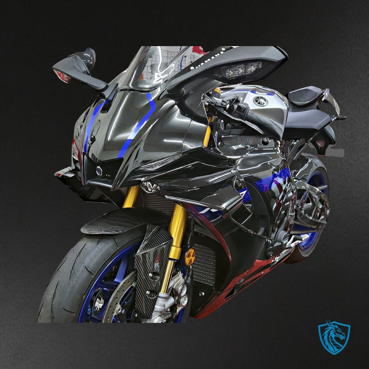 Yamaha YZF R1 (2021-2022) Gloss Blue & Black - Replacement Motorcycle Fairings Kit