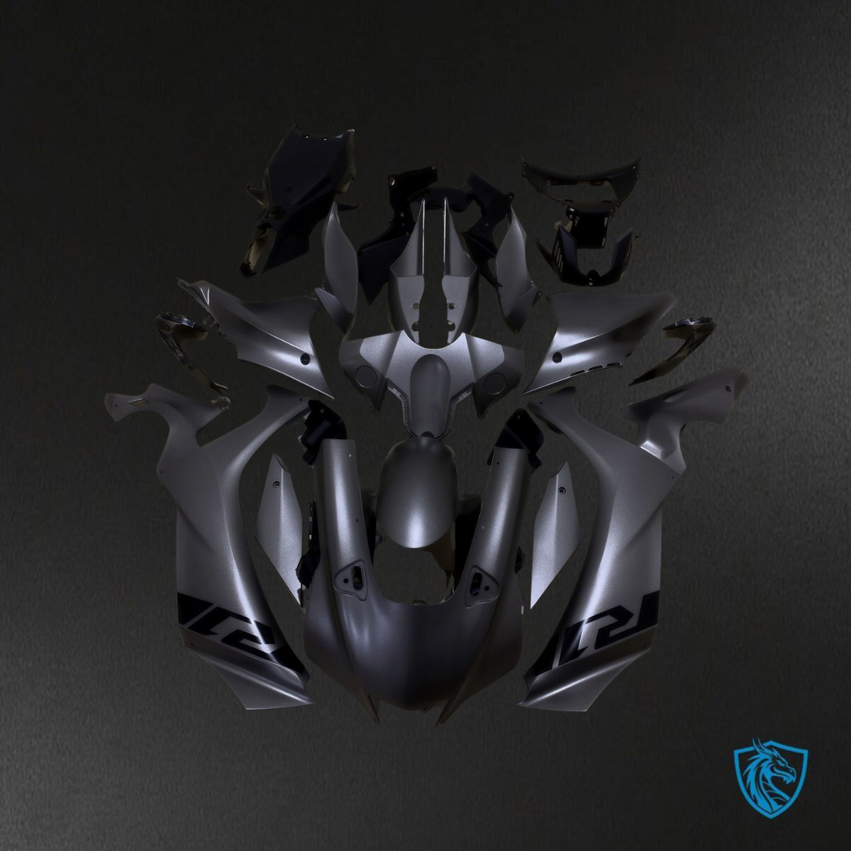 Yamaha YZF R1 (2021-2022) Matte Gray ABS Bodywork - Fairings Kit