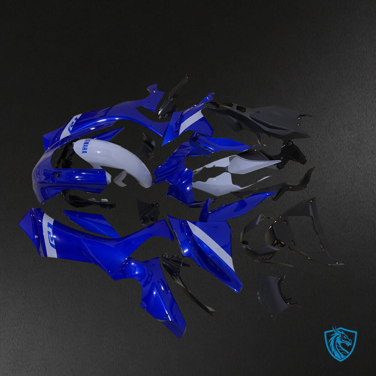 Yamaha YZF R1 (2021-2022) Gloss Blue & White - Replacement Motorcycle Fairings Kit