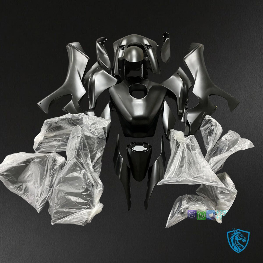 Yamaha YZF R1 (2021-2022) Matte Black Fairings Kit - Aftermarket ABS Bodywork