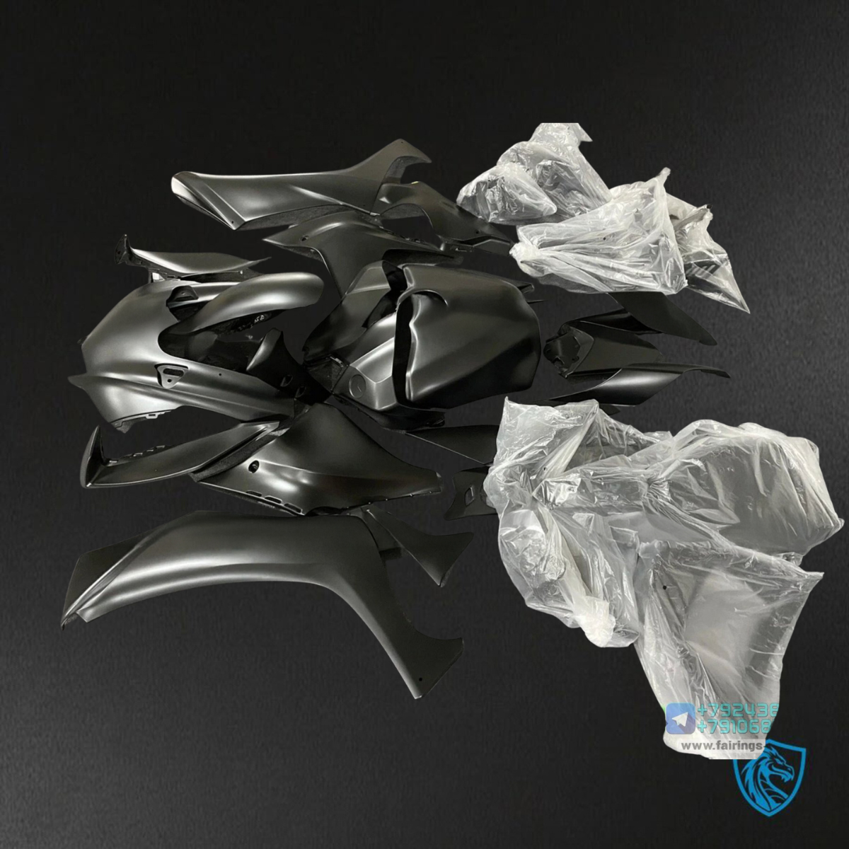 Yamaha YZF R1 (2021-2022) Matte Black Fairings Kit - Aftermarket ABS Bodywork