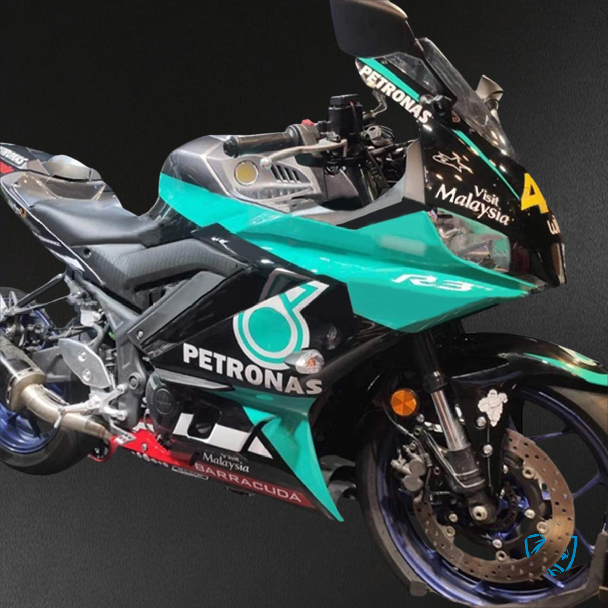 Yamaha YZF R3-YZF R25 (2019-2021) Black & Blue - MERGEment Motorcycle Fairings Kit