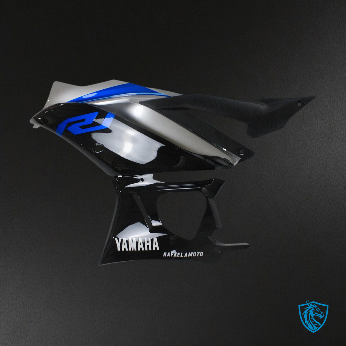 Yamaha YZF R3-YZF R25 (2019-2021) Black, Silver & Blue - Custom ABS Fairing Set