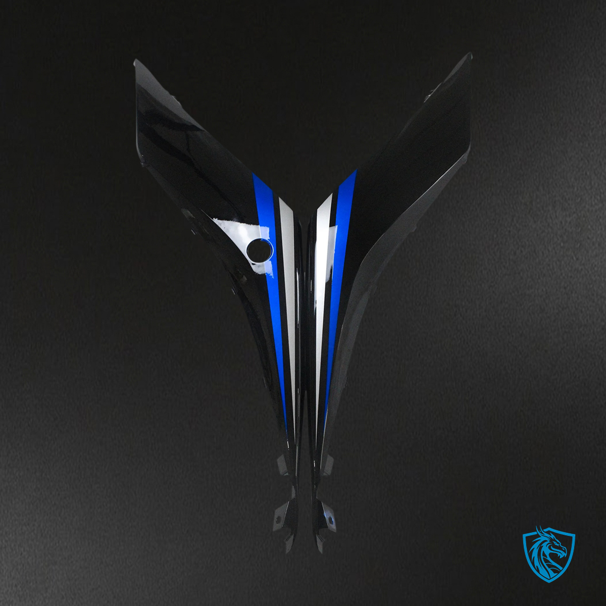 Yamaha YZF R3-YZF R25 (2019-2021) Black, Silver & Blue - Custom ABS Fairing Set