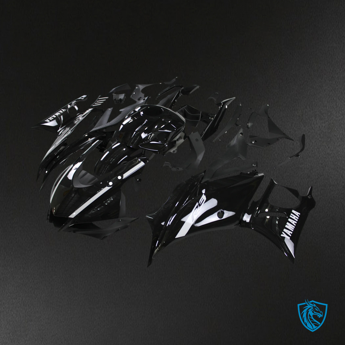Yamaha YZF R3-YZF R25 (2019-2021) Black Style2 Fairing Kit - Aftermarket ABS Bodywork